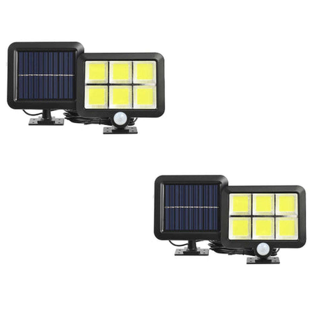 Solar Security Light 2 Pack  Motion Sensor Outdoor Floodlight