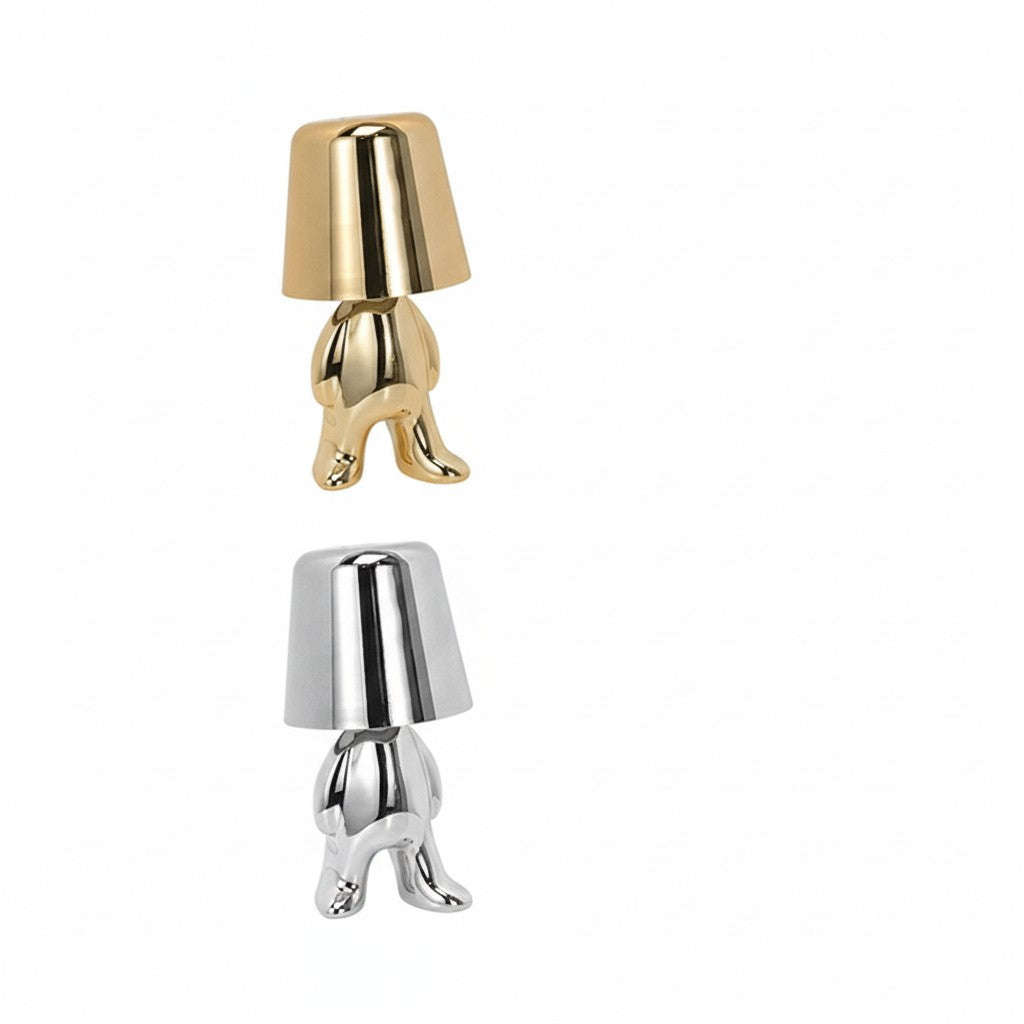 Little Golden Man Decorative Table Lamp | Rechargeable Touch Night Light