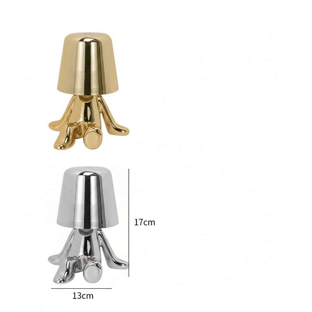 Little Golden Man Decorative Table Lamp | Rechargeable Touch Night Light