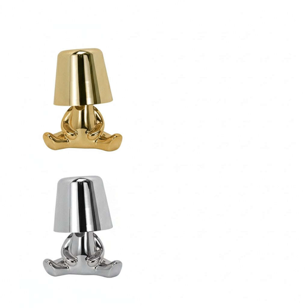 Little Golden Man Decorative Table Lamp | Rechargeable Touch Night Light