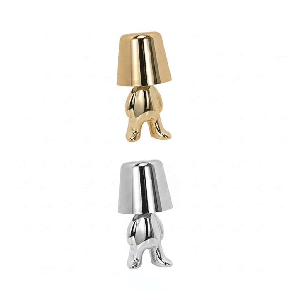 Little Golden Man Decorative Table Lamp | Rechargeable Touch Night Light