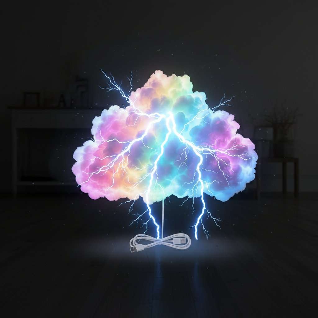 Thundercloud LED Light DIY Kit - RGB Cloud Lamp with Lightning Effects