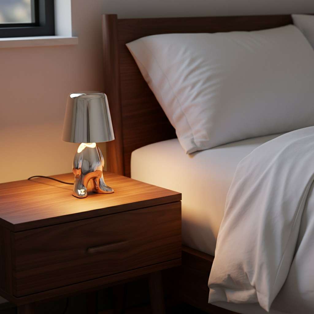 Little Golden Man Decorative Table Lamp | Rechargeable Touch Night Light
