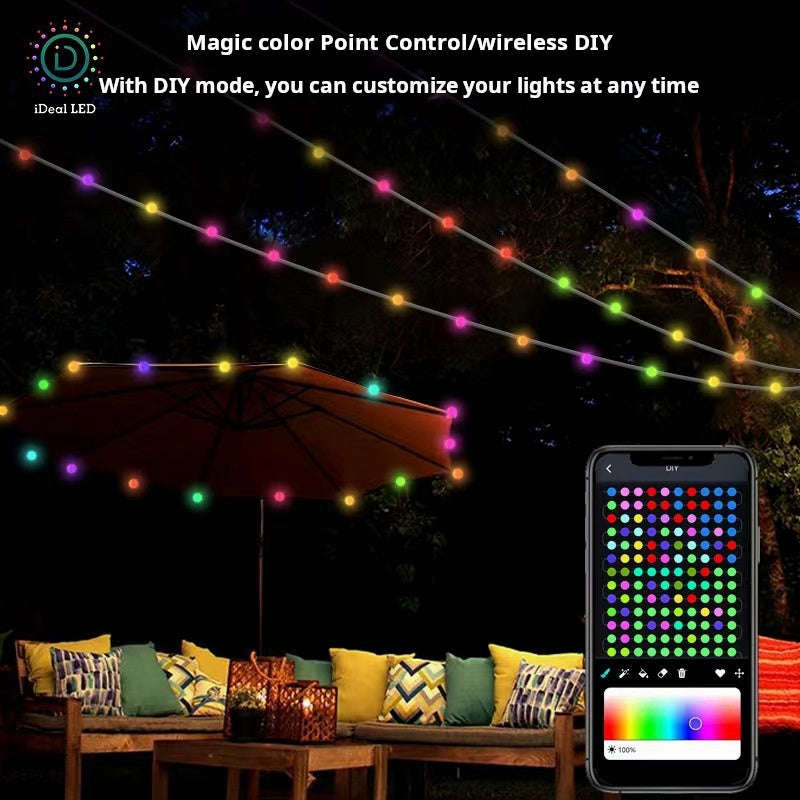 RGB Smart LED String Lights - Bluetooth App Control | Ball, Pineapple & Star Shapes | IP68 Waterp...
