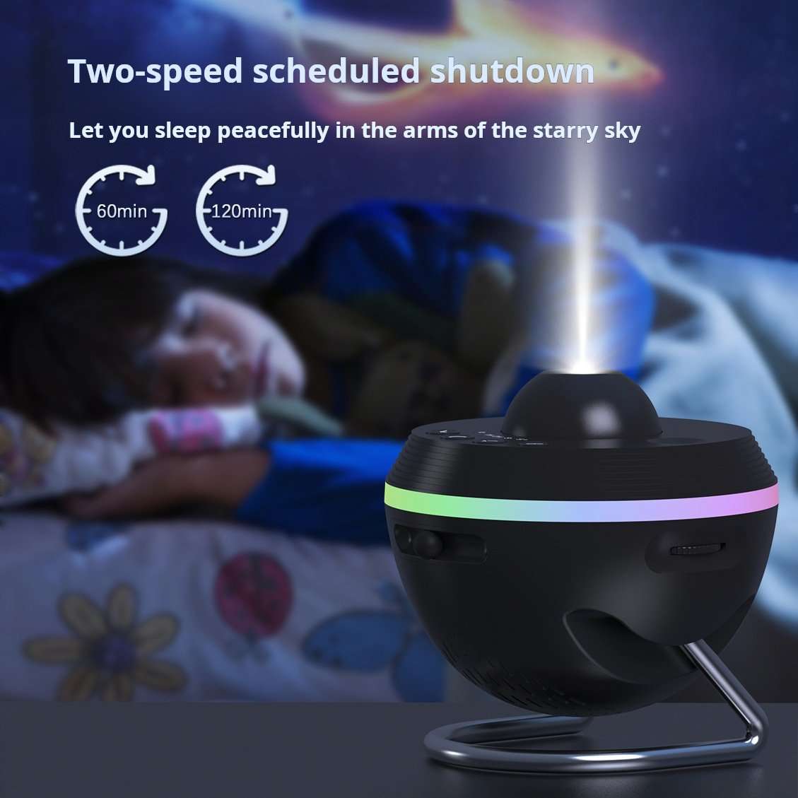 Space Ball Meteor HD Projection Lamp - Galaxy Starry Sky Night Light