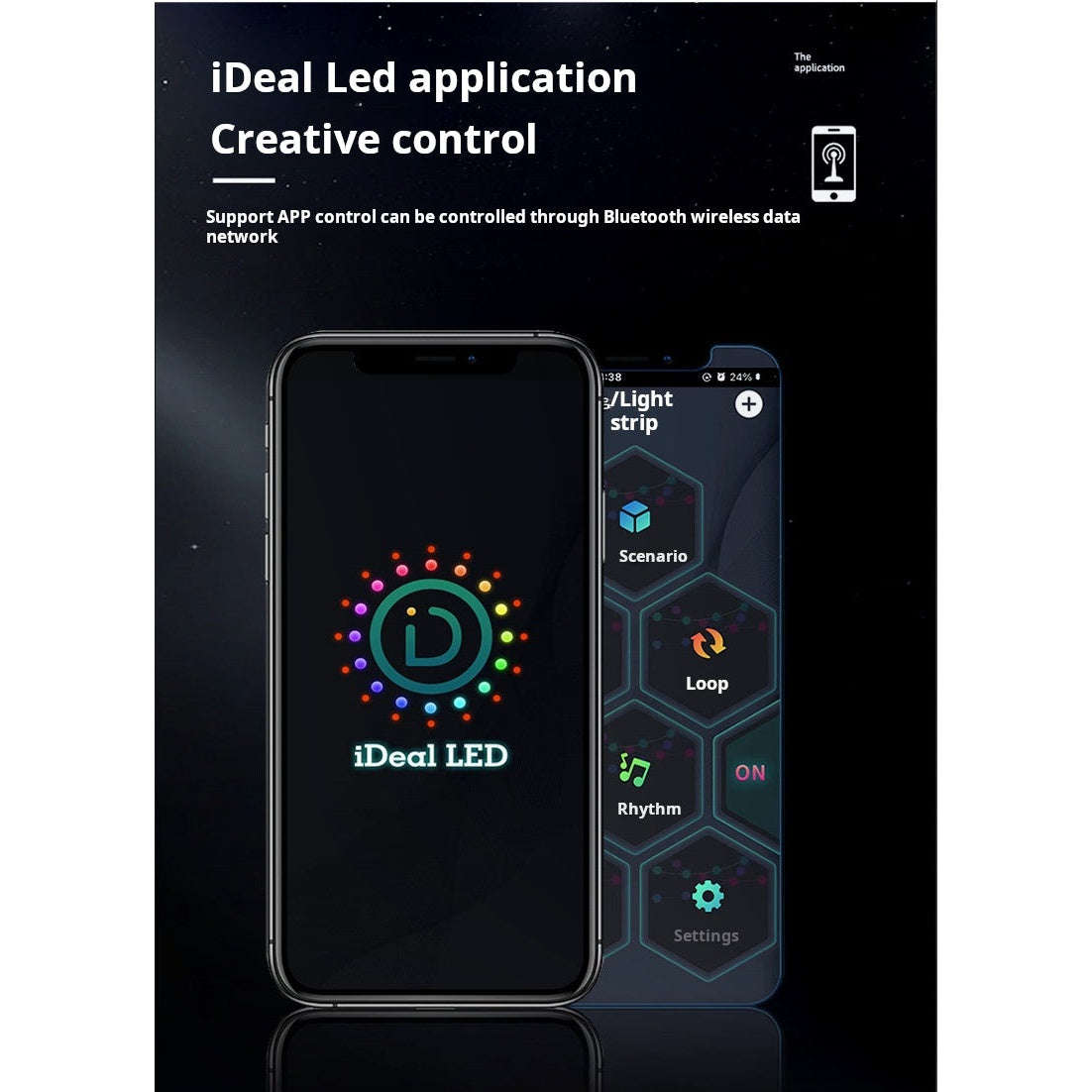 RGB Smart LED String Lights - Bluetooth App Control | Ball, Pineapple & Star Shapes | IP68 Waterp...