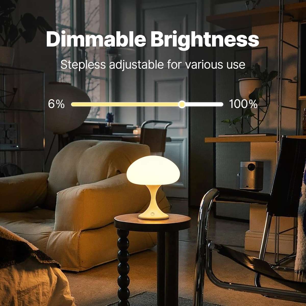 Rechargeable Jellyfish Table Lamp  Touch Dimming LED