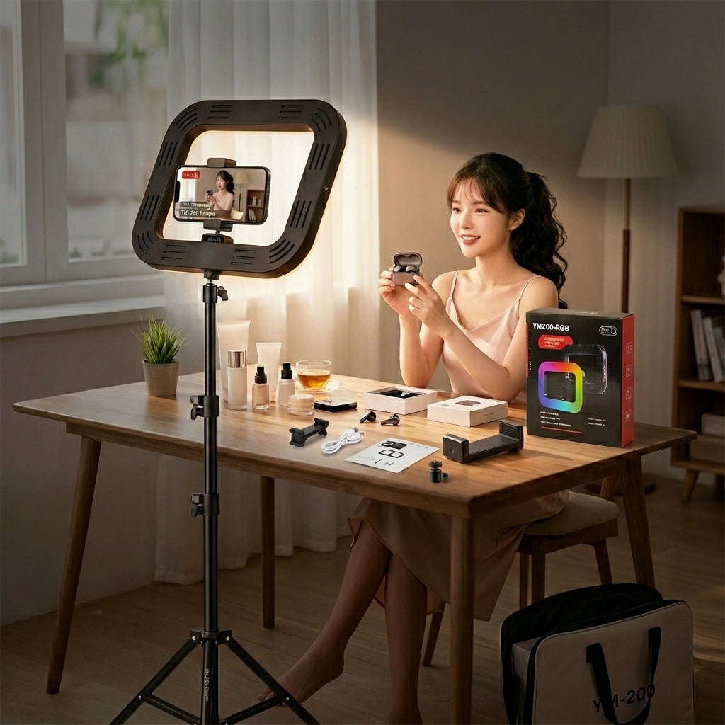 LumiLiving 26cm color Ring Light with 2.1m Floor Stand