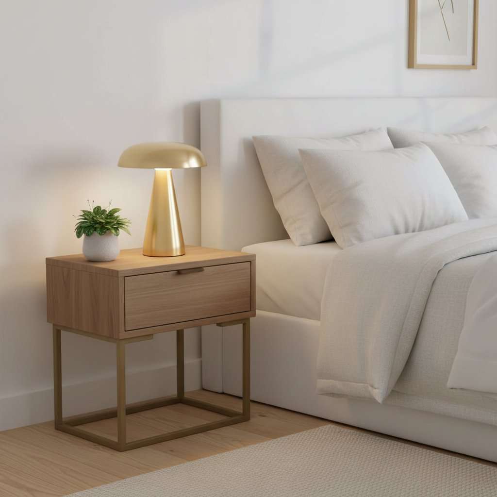 Danish Mushroom Table Lamp  Rechargeable LED, Touch Dimmer