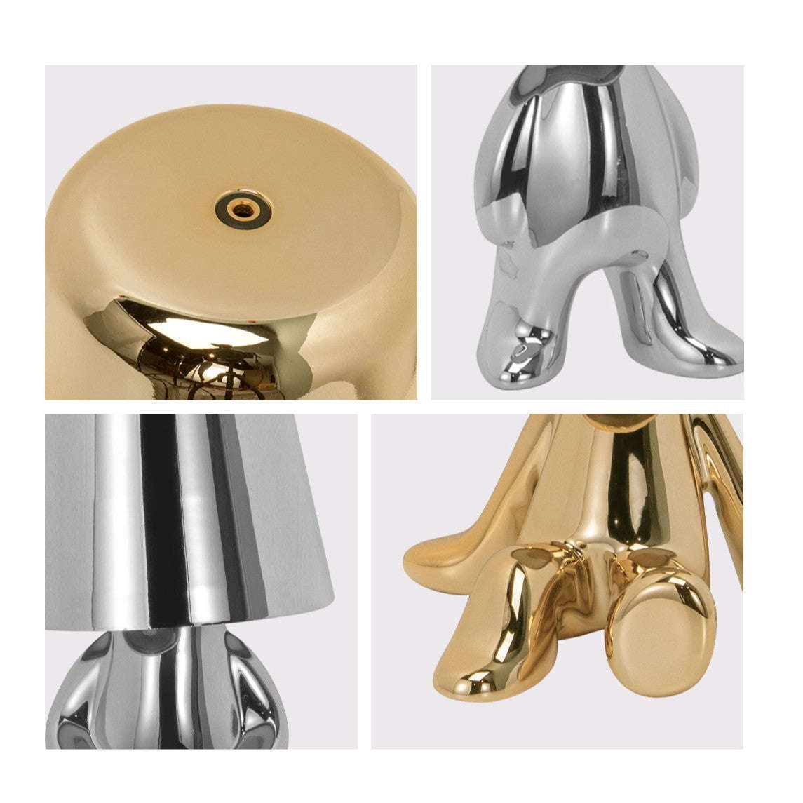 Little Golden Man Decorative Table Lamp | Rechargeable Touch Night Light