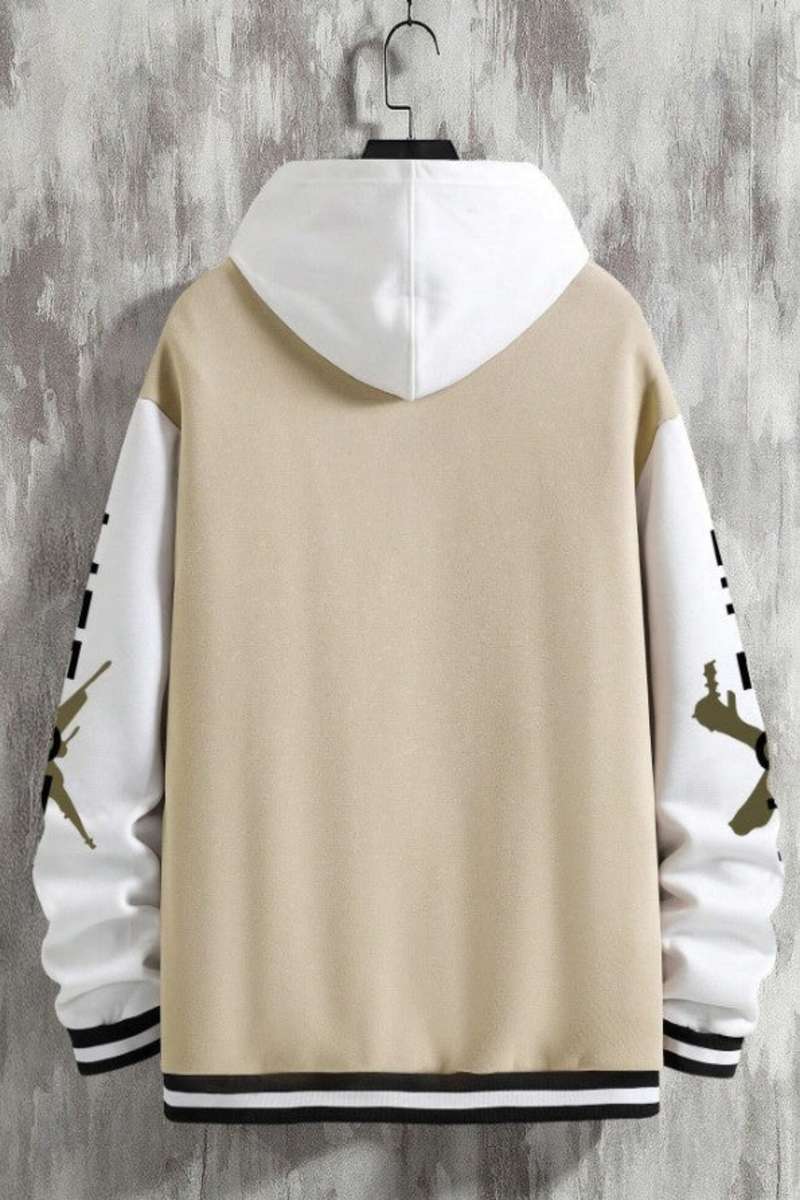 Manfinity Loose Men's Slogan Graphic Jacket (No Hoodie)