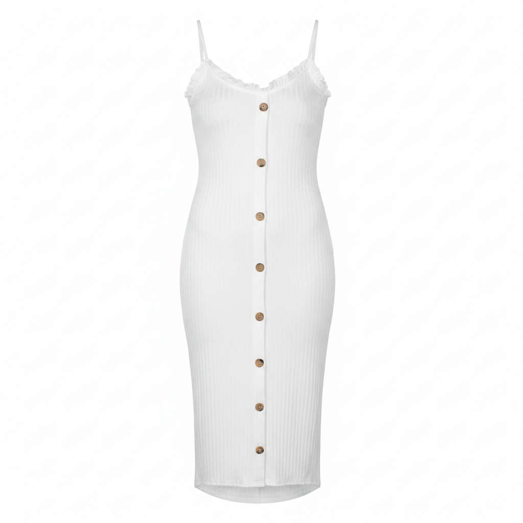 The 'Fitted' Bodycon Button Detail Dress