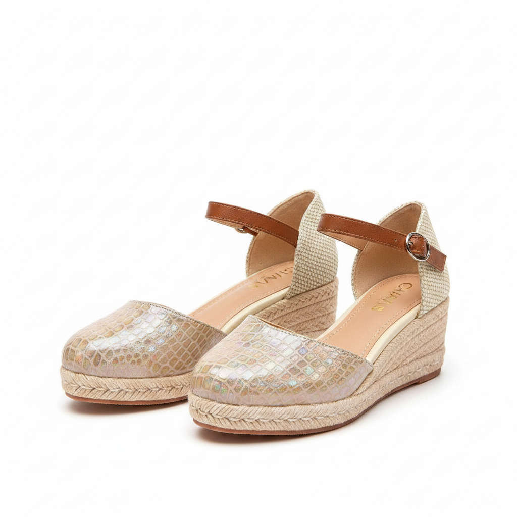 The 'Wedge' Espadrille Wedge Court Shoes