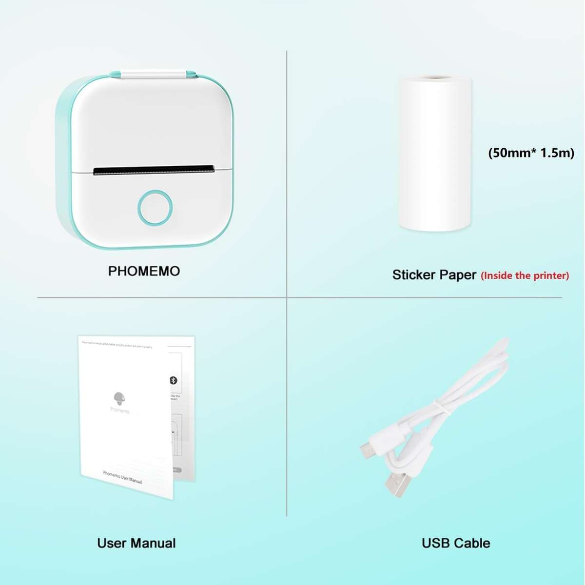 Phomemo T02-Inkless Mini Printer- For Note & Tips in Home & School