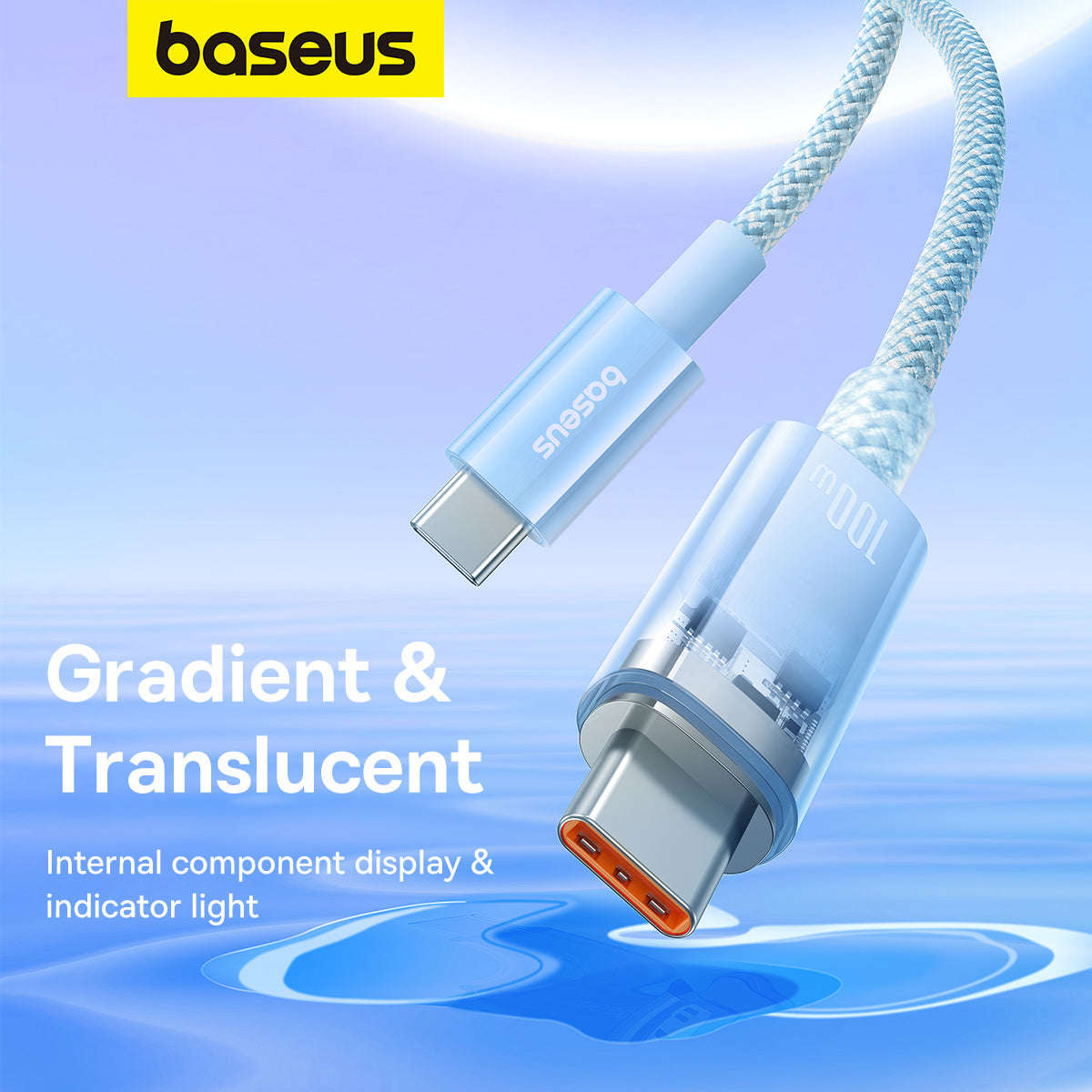 Baseus Explorer Series 1m Type - C Cable: 100W Fast Charge, Temp Control