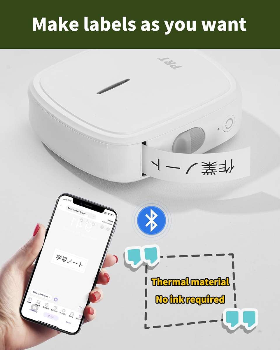 HPRT Q2 - Portable Bluetooth Wireless Label Printer - Home/School