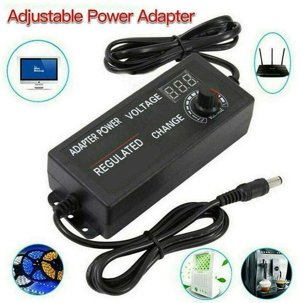 Universal Adjustable Ac To Dc Power Supply Power Cord V24-10-5