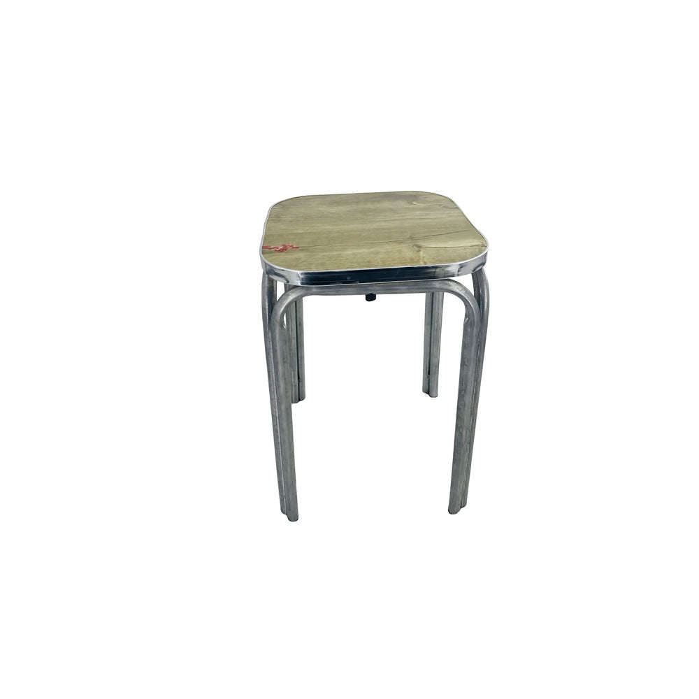 Multipurpose Stainless Steel Wooden Stool BS-8604