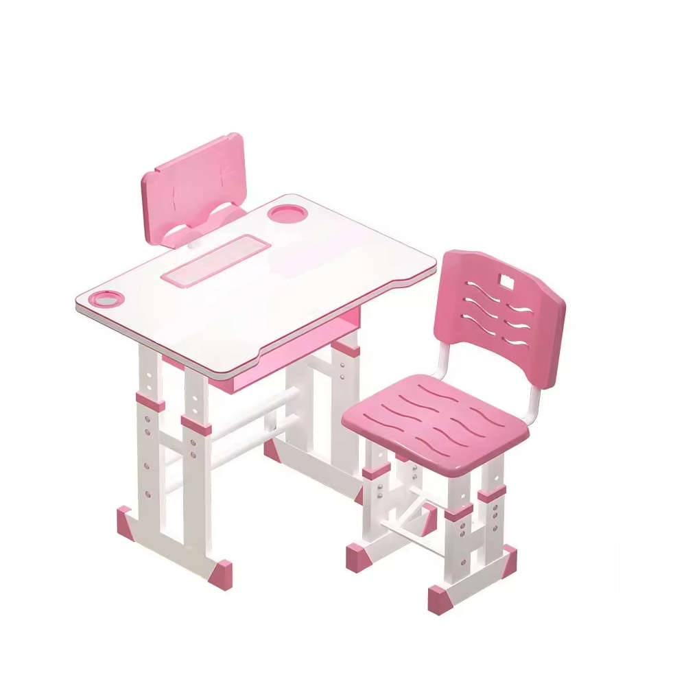 Children Height Adjustable Ergonomic Study Writing Desk With Chair CT-01 PINK