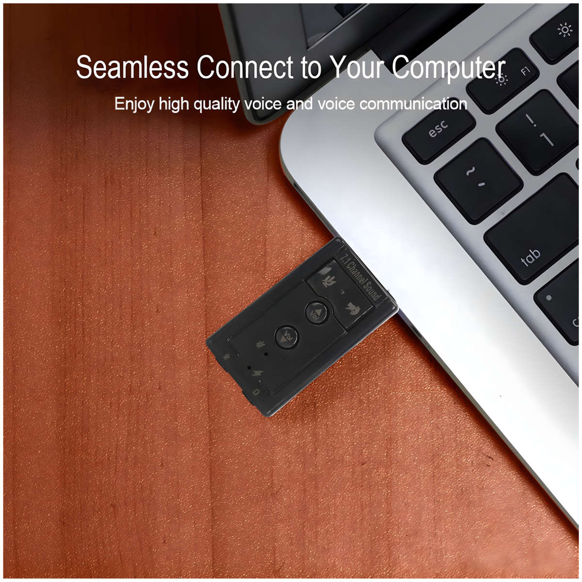 7.1 Channels USB Sound Adapter Card With Volume Control
