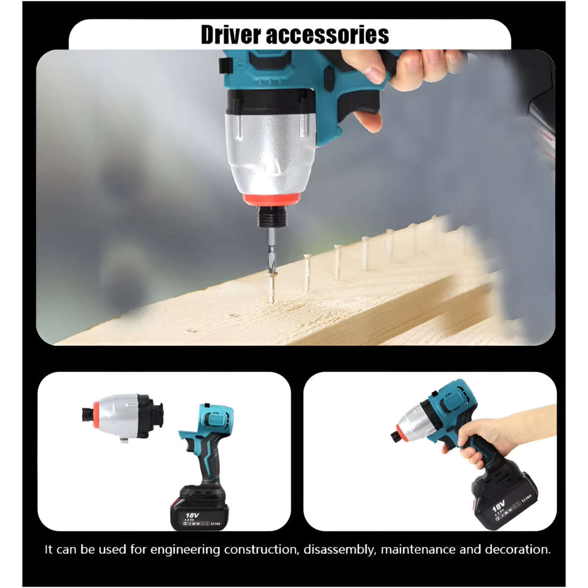 15-in-1 Cordless Multi-Head Power Tool Attachment with 2 48V Batteries