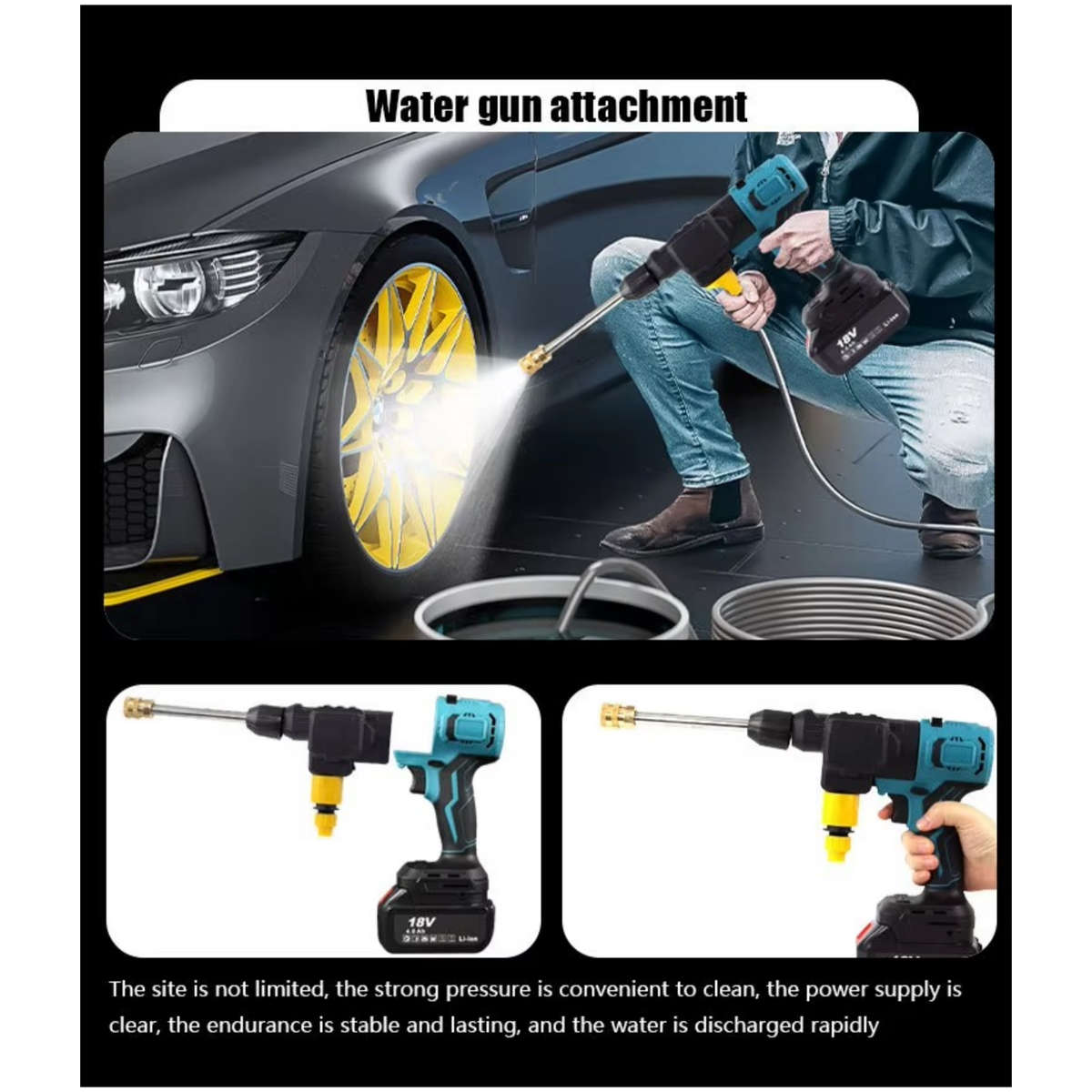 15-in-1 Cordless Multi-Head Power Tool Attachment with 2 48V Batteries