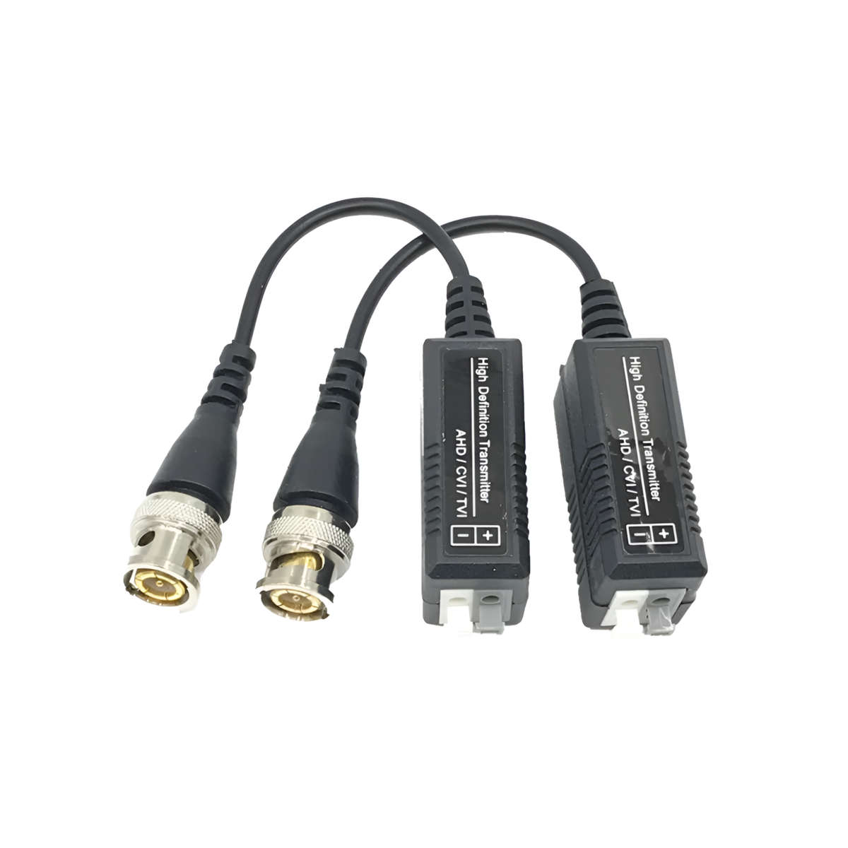 2 Pcs High Definition Passive Video Balun Cable Cord Transmitter 500P