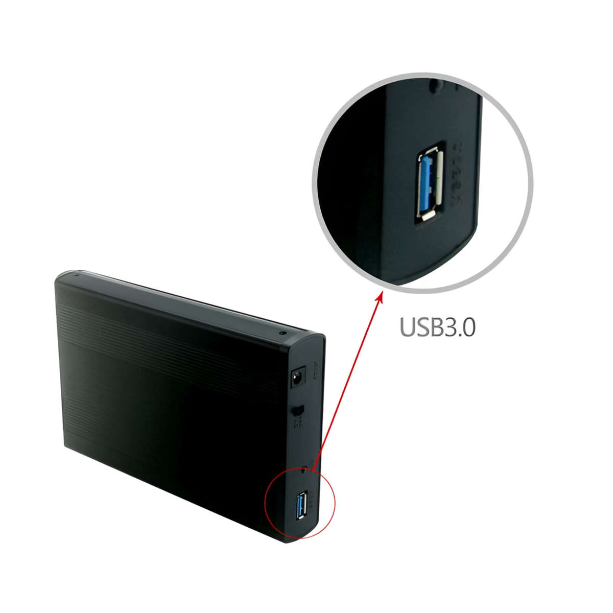 2.5 Inch Portable USB 3.0 Hard Drive External Case