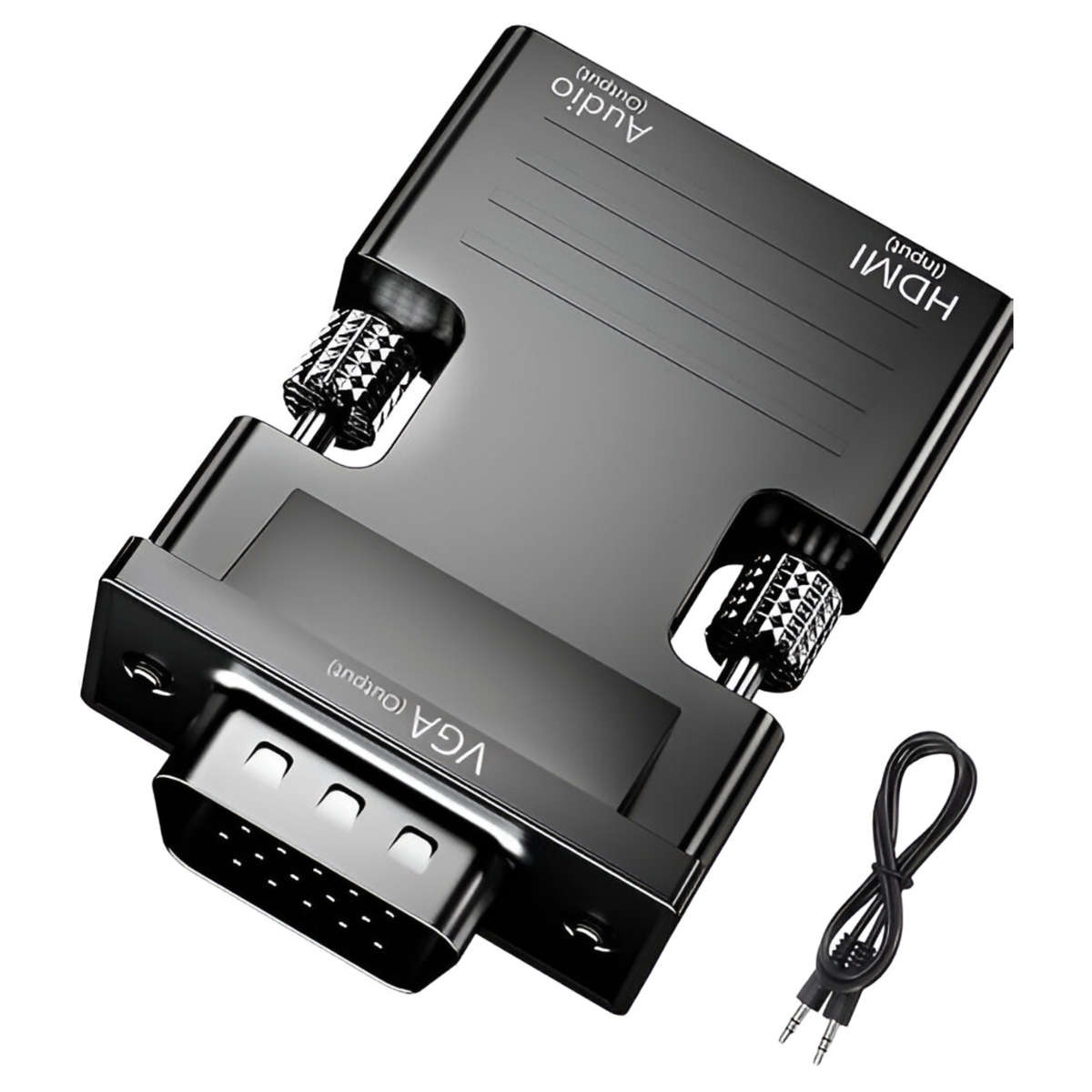 1080P 3.5mm HDMI to VGA, Audio,Dc: 5v Converter