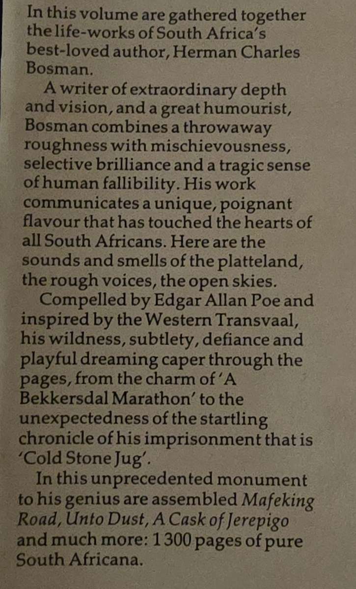 Collection of Herman Charles Bosman works