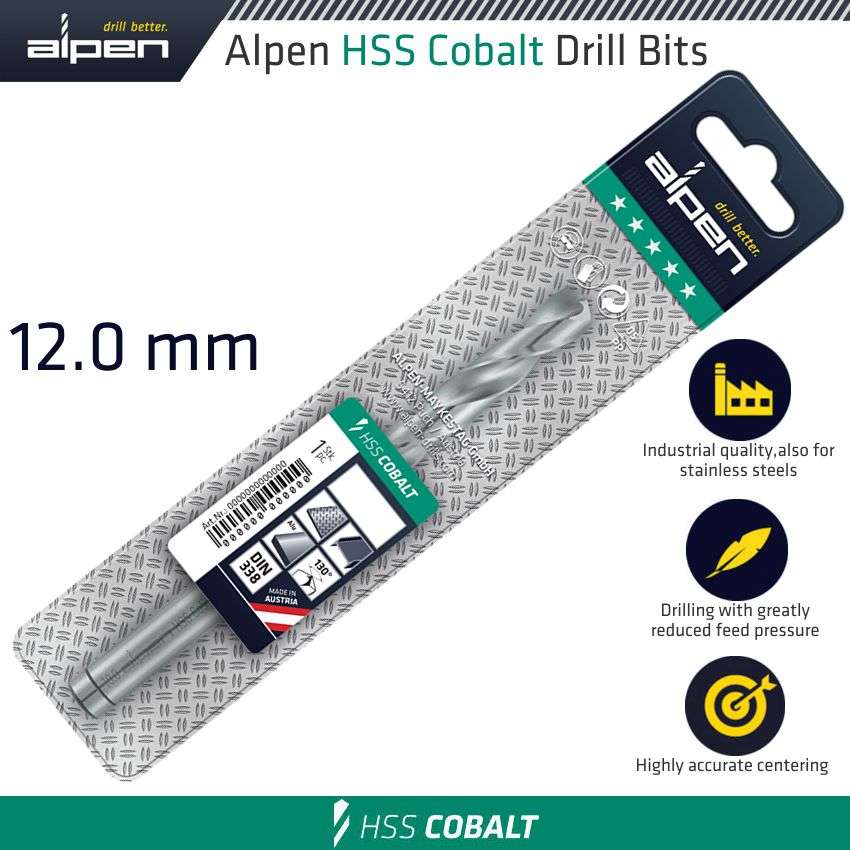 Hss cobalt drill bit 12mm