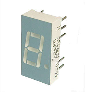 7-segment led display cc red 7.9mcd 10mm dur10c