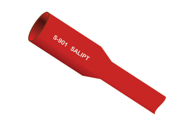 Sleeving heatshrink 10mm red, 100mm cut pcs s-901-10mm-rd-100