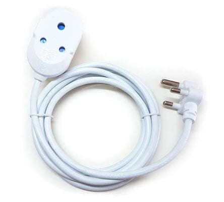 Mains extension lead / cord white 16a 5m me18-004-005/item08