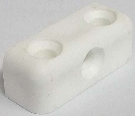 Shelf mounting bracket plastic block 3holes modw