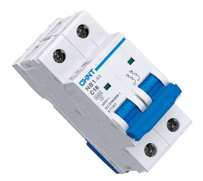 Mini circuit breaker 2p 6a 6ka c-curve nb1-63-2p-c6-6ka