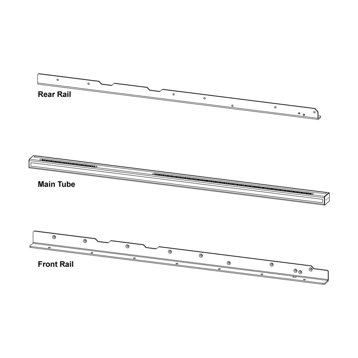 INDUSTRIAL SERIES 36' EXT RAIL ASSEMBLY