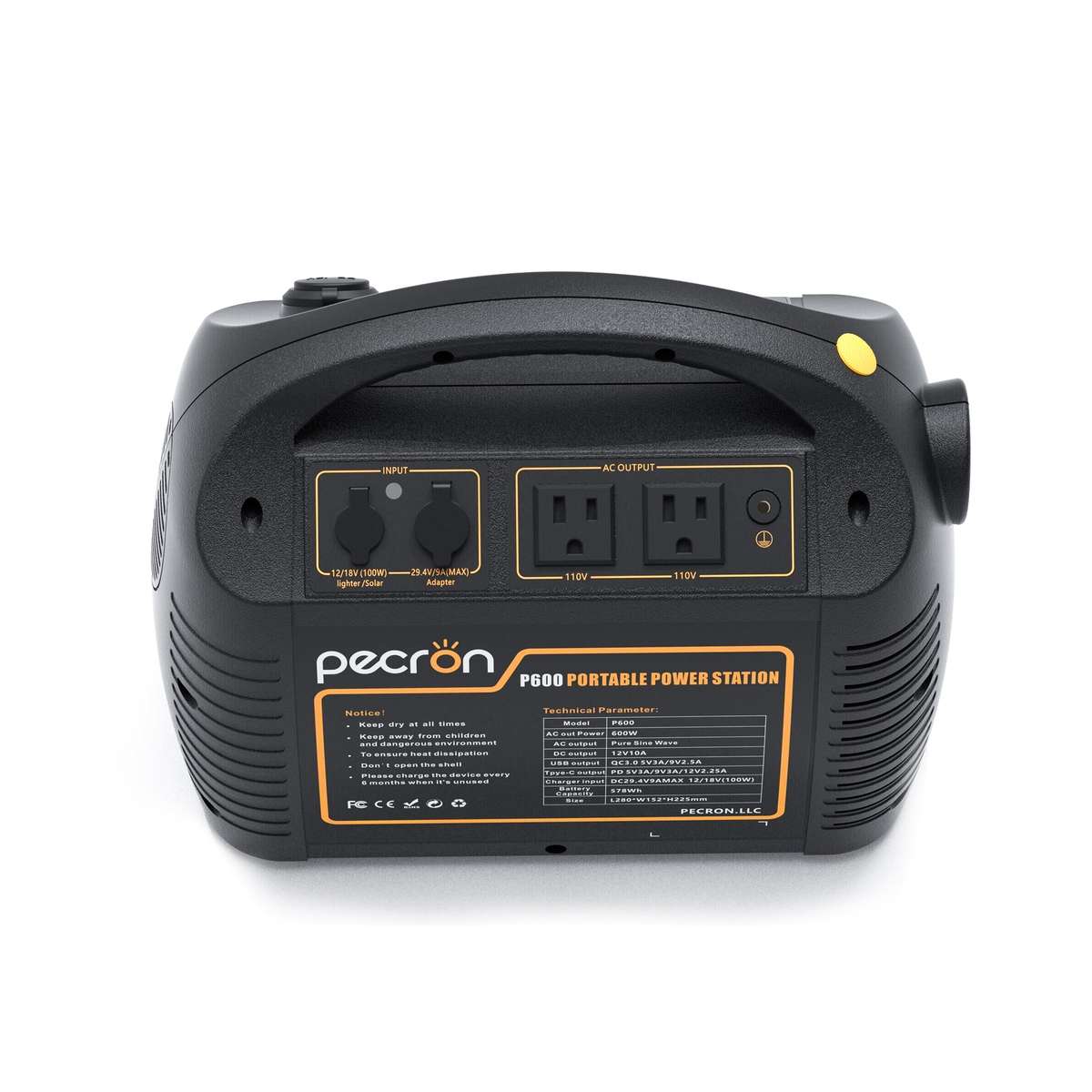 PECRON P600 600W Portable Power Station