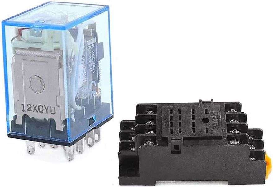 220VAC Relay With Base For Start-Stop Circuit