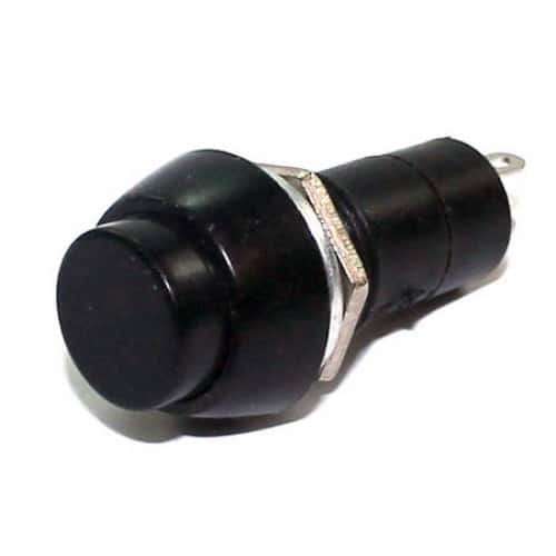 12mm Panel Mount Push Button PBS-11 BLACK