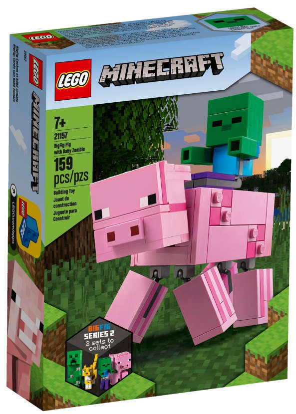LEGO Minecraft 21157 BigFig Pig with Baby Zombie
