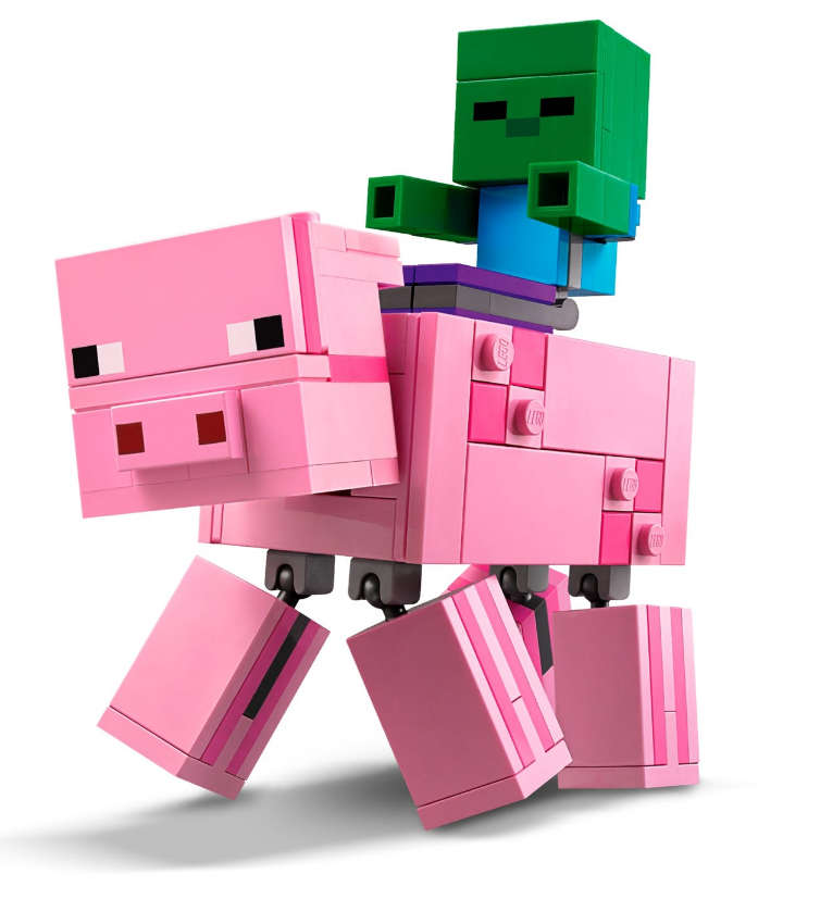 LEGO Minecraft 21157 BigFig Pig with Baby Zombie