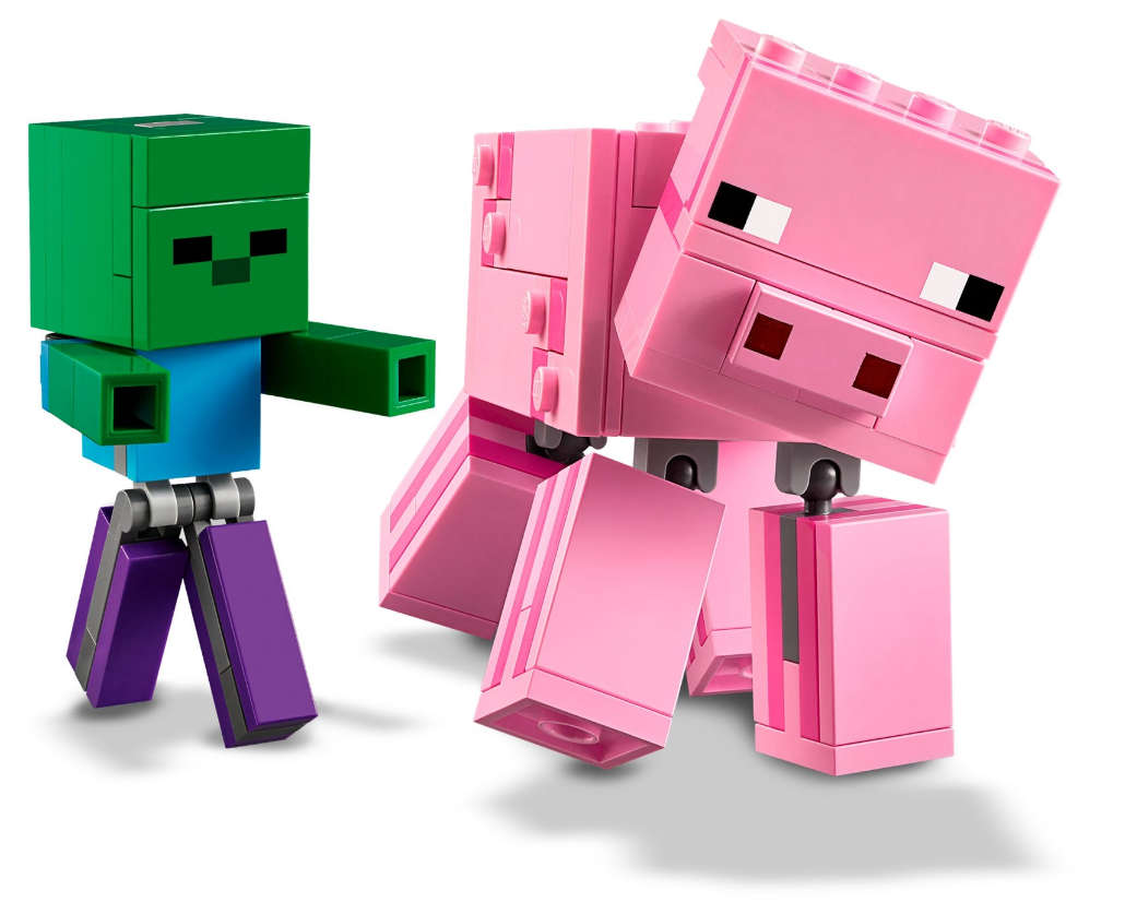 LEGO Minecraft 21157 BigFig Pig with Baby Zombie