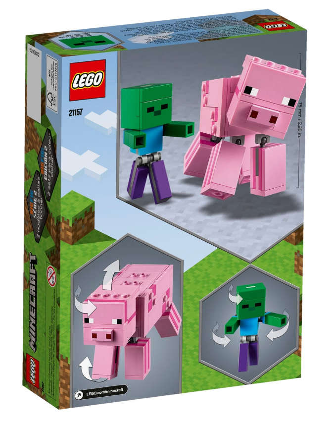 LEGO Minecraft 21157 BigFig Pig with Baby Zombie