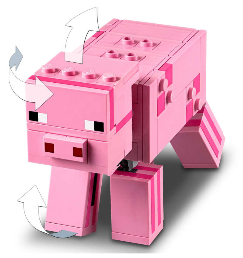 LEGO Minecraft 21157 BigFig Pig with Baby Zombie