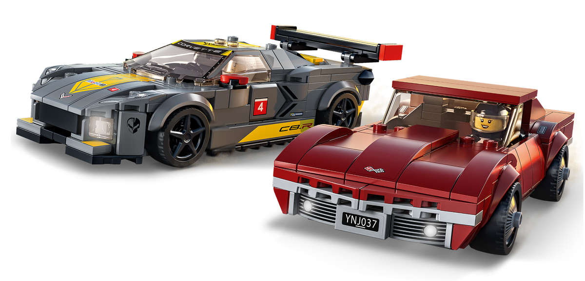 LEGO 76903 Speed Champions Chevrolet Corvette C8.R Race Car and 1969 Chevrolet Corvette