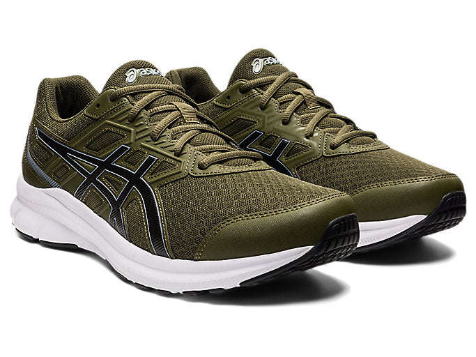 ASICS MENS JOLT 3 OLIVE BEGINNER RUNNING SHOE (OLIVE CANVA)