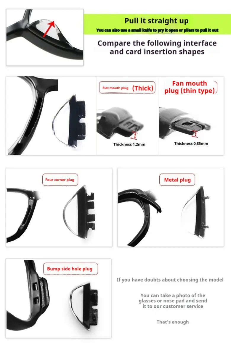 Insert-type nose pads