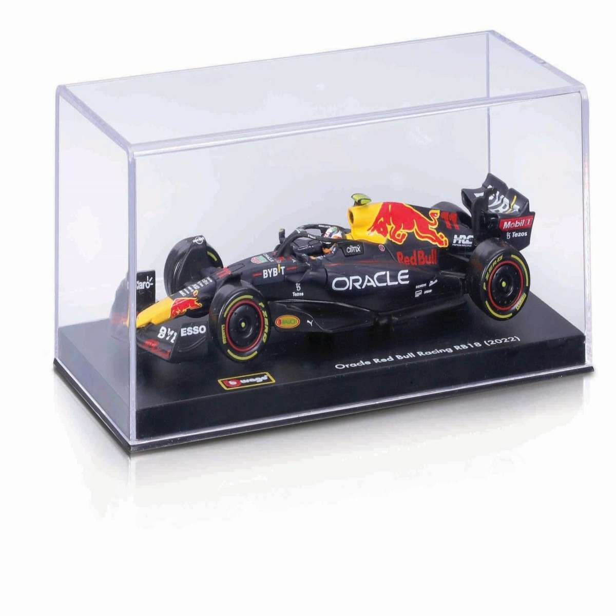 #1 Max Verstappen 1/43 RED BULL F1 RB18 2022 WITH HELMET - COLLECTORS HARD CASE Bburago