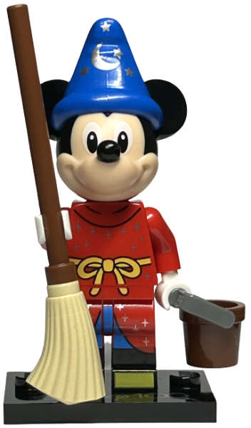 Sorcerer's Apprentice Mickey Lego collectable minifigureDisney 100 (Complete Set with Stand and A...